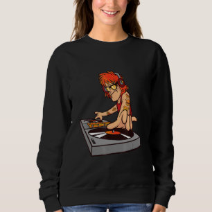 Dj Turntable Bass Music Deejay Rock Headphone Part Sweatshirt