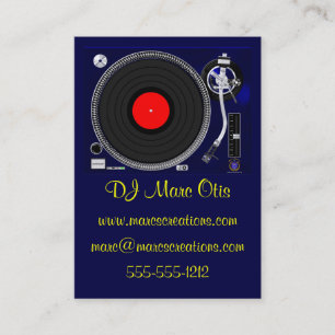DJ Turntable Business Card