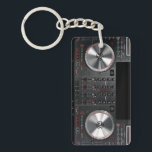 DJ turntable mix desk keychain<br><div class="desc">Acrylic Keychain</div>