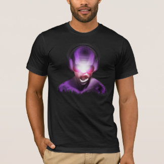 Dj Turntables Neon Sketch 3D Illustration T-Shirt