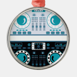 DJ Turntables Vector Metal Tree Decoration