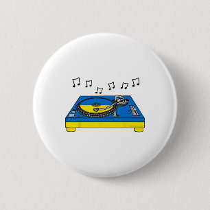 Dj Ukrainian Flag Ukraine Music Producer Musician 6 Cm Round Badge