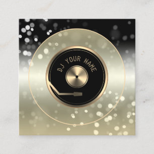 DJ vinyl plate player Business card