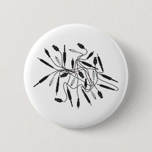 DJ Wires 6 Cm Round Badge