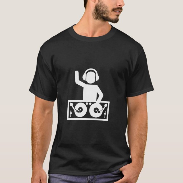 Dj With Turntables T-Shirt (Front)