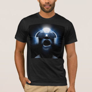 DJ Yelling with Headphones and Sunglasses T-Shirt