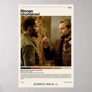 Django Unchained  Quentin Tarantino Minimalist Mov Poster