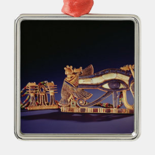 Djed pillar pectoral and wedjet eye pectoral metal tree decoration