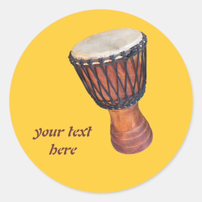 djembe classic round sticker (Front)