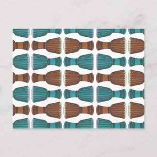 Djembe Drum Pattern Postcard