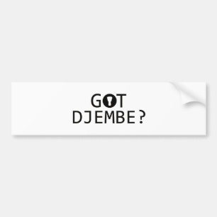 DJEMBE music designs Bumper Sticker