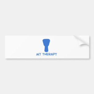 Djembe my therapy designs bumper sticker
