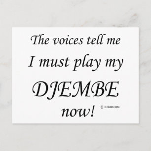 Djembe Voices Say Must Play Postcard