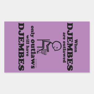 Djembes Outlawed Rectangular Sticker
