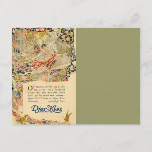 Djer-Kiss French Perfume Label Postcard