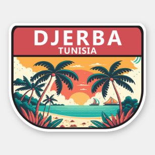 Djerba Tunisia Retro Emblem