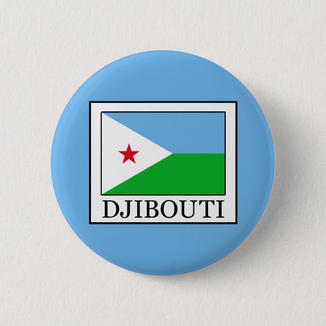 Djibouti 6 Cm Round Badge (Front)
