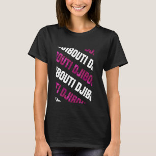 Djibouti Camo Pattern Pink Camouflage T-Shirt