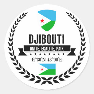 Djibouti Classic Round Sticker