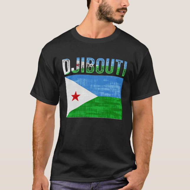 Djibouti  Djiboutian Flag T-Shirt (Front)