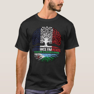 Djibouti Djiboutian  French France Tree Roots Flag T-Shirt