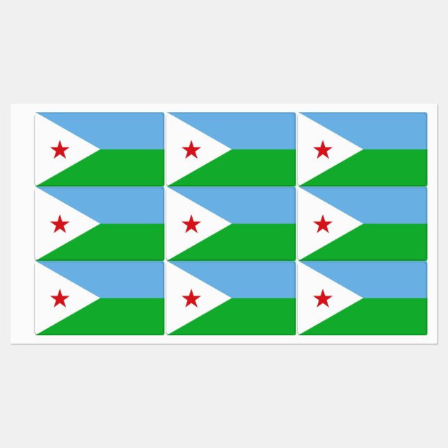 Djibouti Flag (Sheet)
