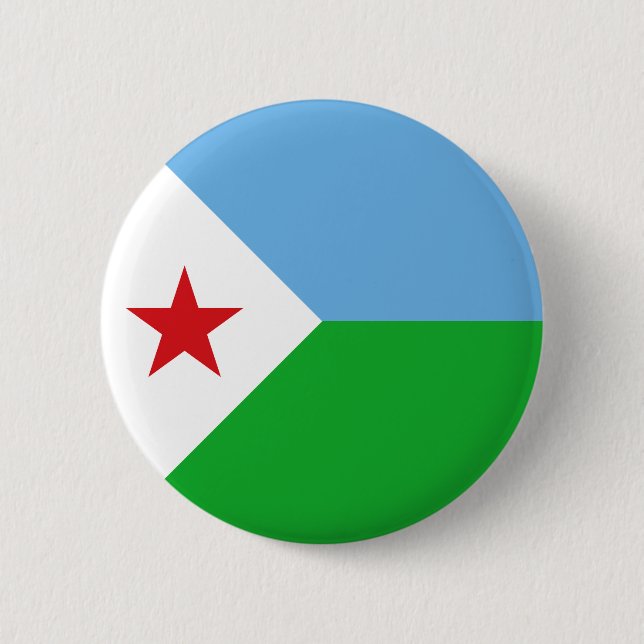 Djibouti Flag 6 Cm Round Badge (Front)