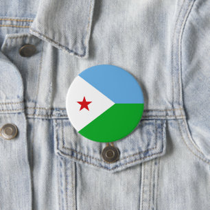 Djibouti flag 7.5 cm round badge