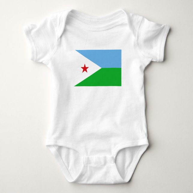 Djibouti Flag Baby Bodysuit (Front)