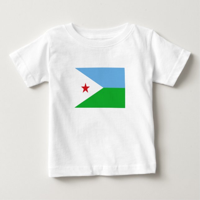 Djibouti Flag Baby T-Shirt (Front)