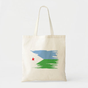 Djibouti Flag Brush Art Tote Bag