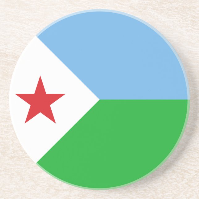 Djibouti Flag Coaster (Front)