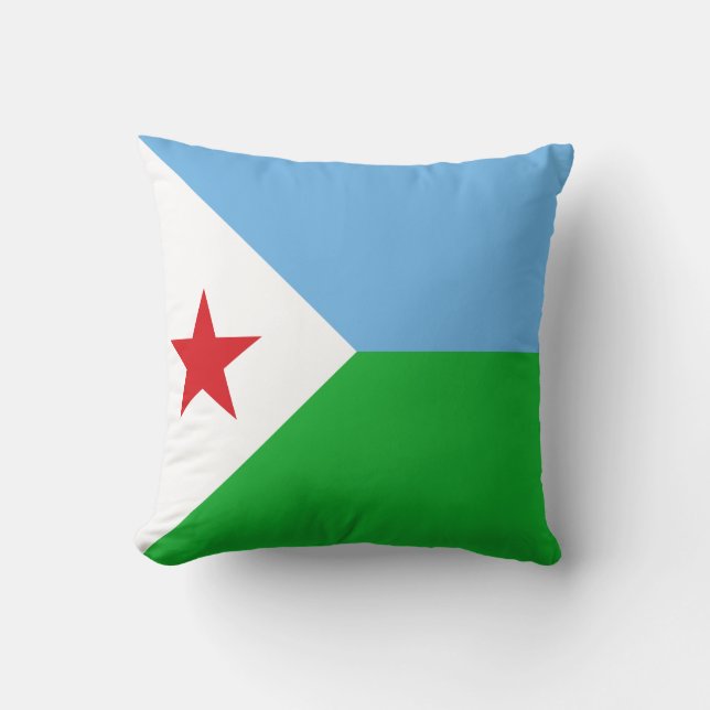 Djibouti Flag Cushion (Front)