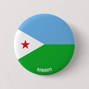 Djibouti Flag Cute Patriotic 6 Cm Round Badge