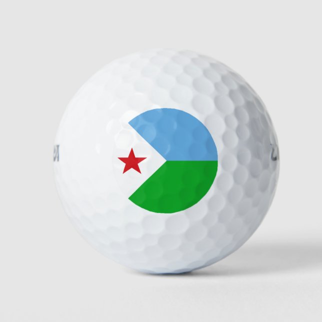 Djibouti Flag Golf Balls (Front)