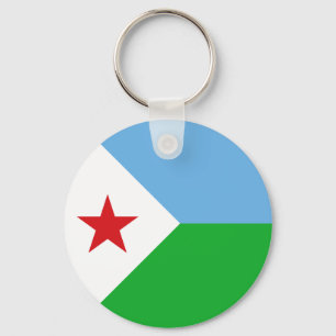 Djibouti Flag Key Ring