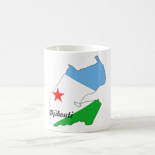 Djibouti flag map mug