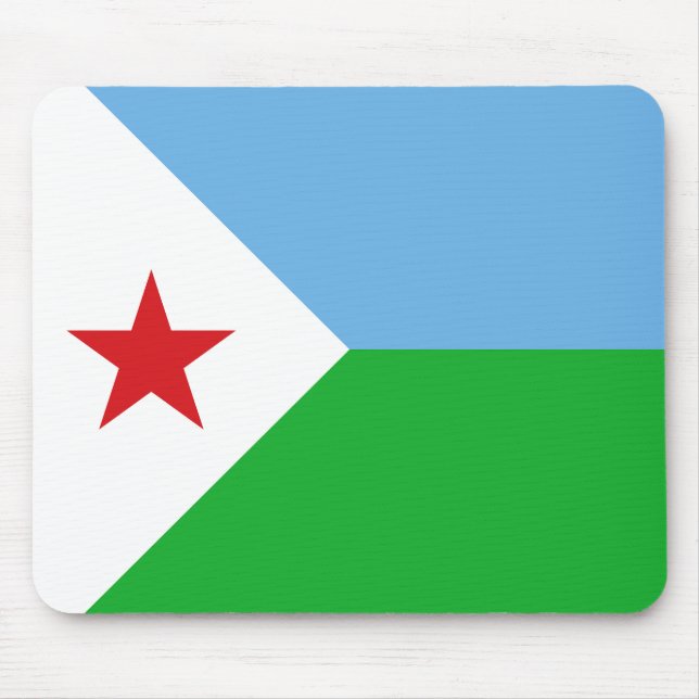Djibouti Flag Mouse Pad (Front)