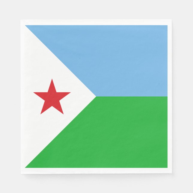 Djibouti Flag Napkin (Front)