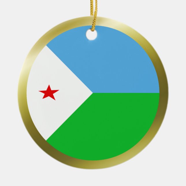 Djibouti Flag Ornament (Front)