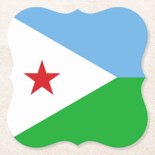 Djibouti Flag Paper Coaster