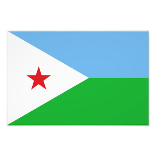 Djibouti Flag Photo Print