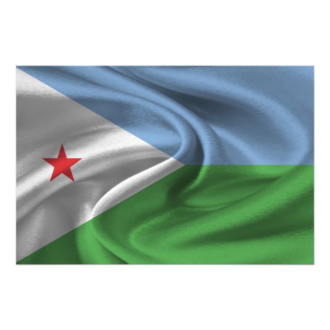 Djibouti Flag Photo Print (Front)