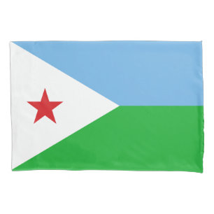 Djibouti Flag Pillowcase