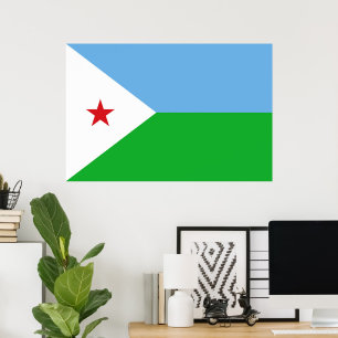 Djibouti flag poster