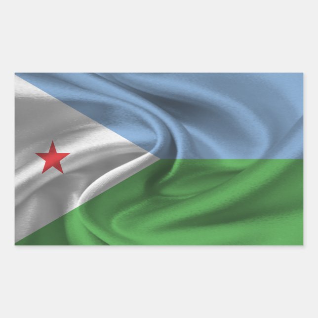Djibouti Flag Rectangular Sticker (Front)