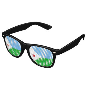Djibouti flag retro sunglasses