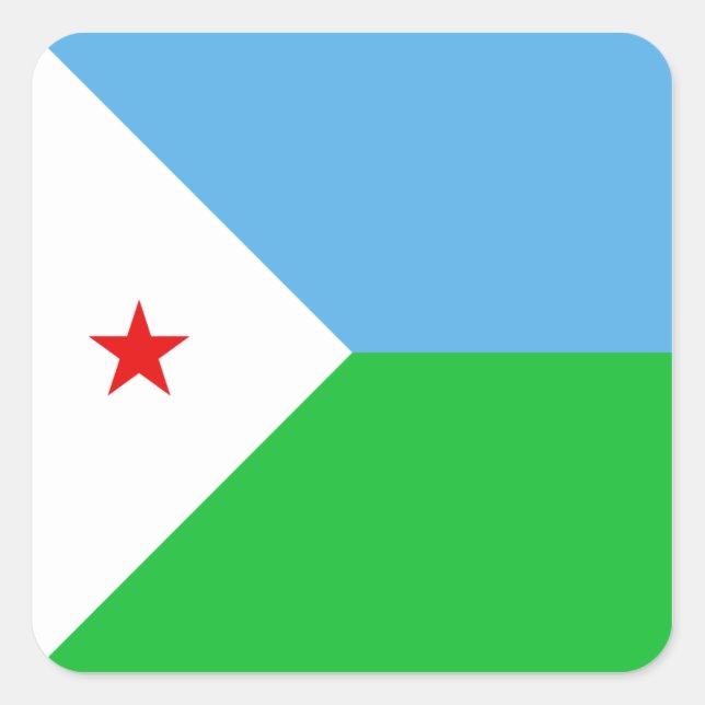 Djibouti Flag Sticker (Front)