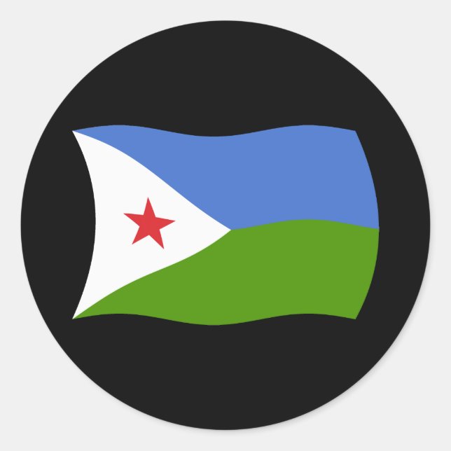 Djibouti Flag Sticker (Front)