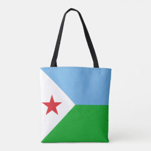 Djibouti Flag Tote Bag
